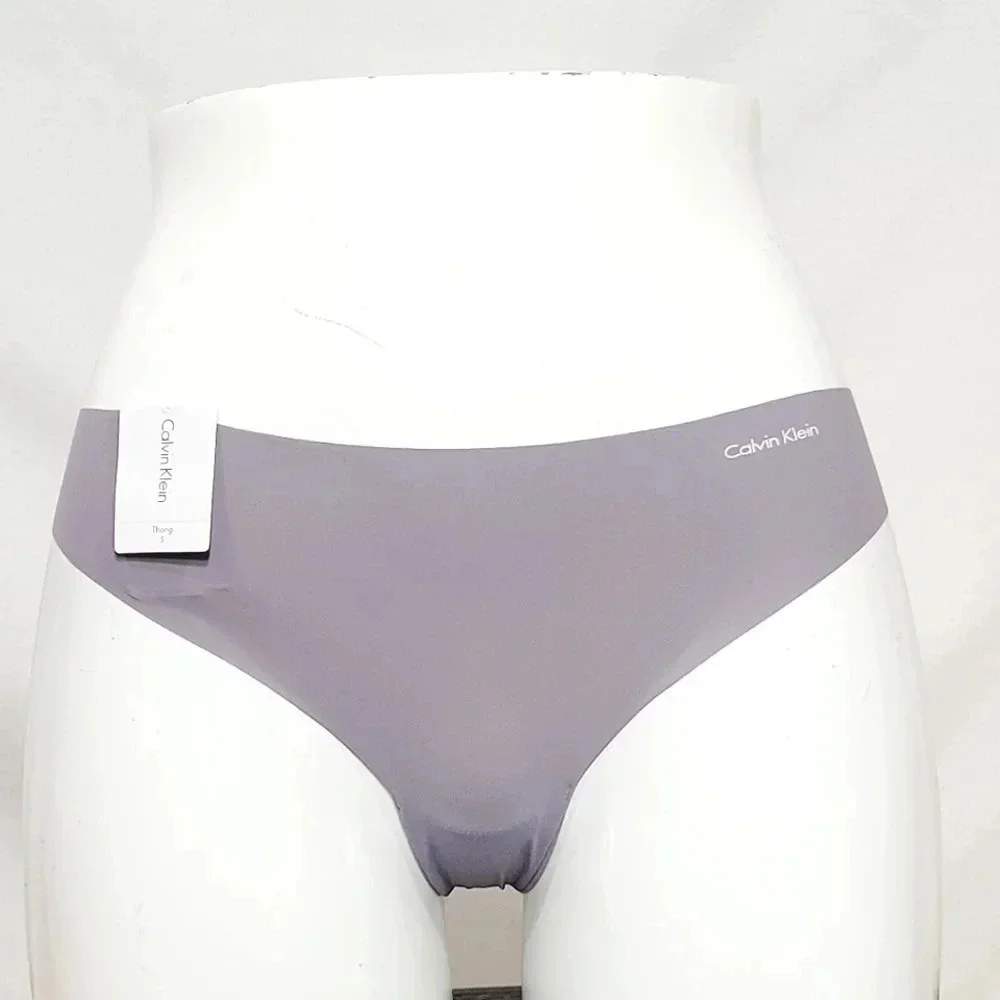 SMALL Calvin Klein D3428 Invisibles Thong Light Purple‎ Mauve NWT New with Tags
